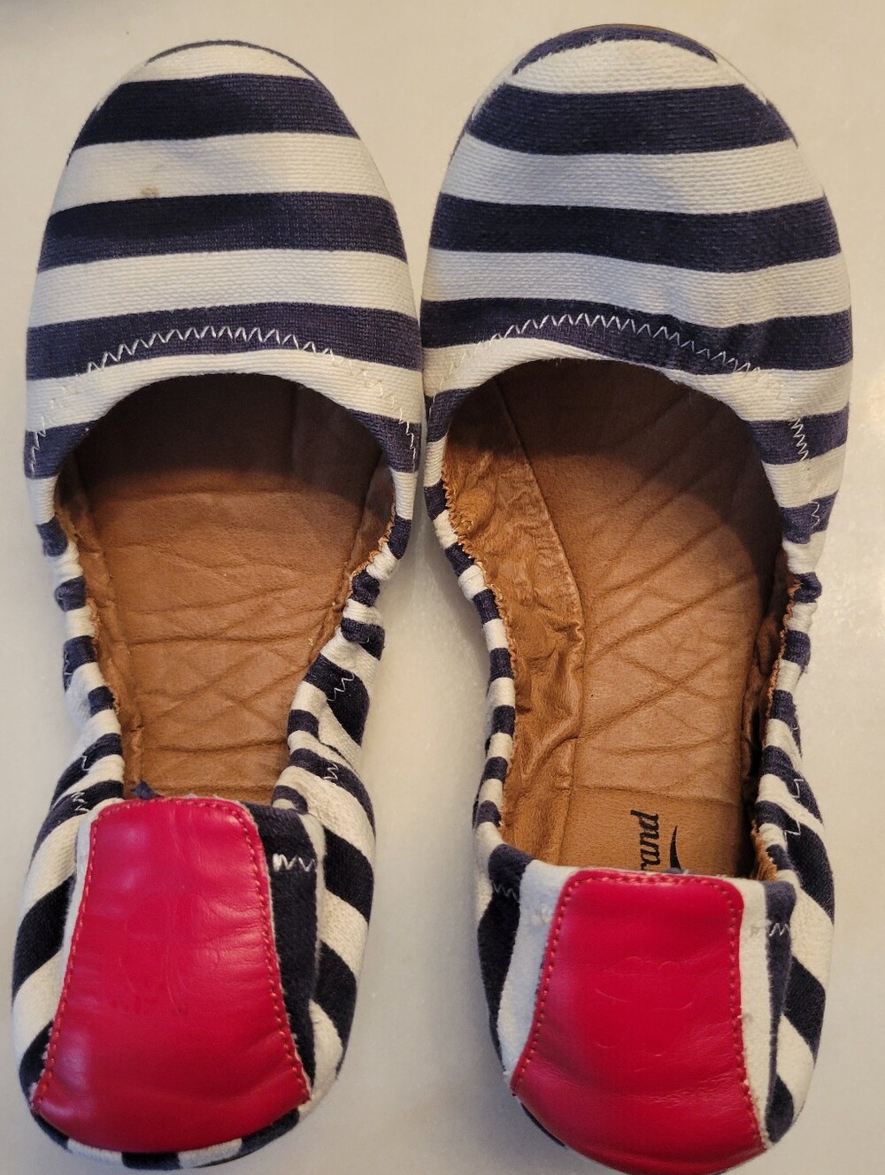 Lucky Brand Erin 2 Ballet Flat Flats Blue & White US 10